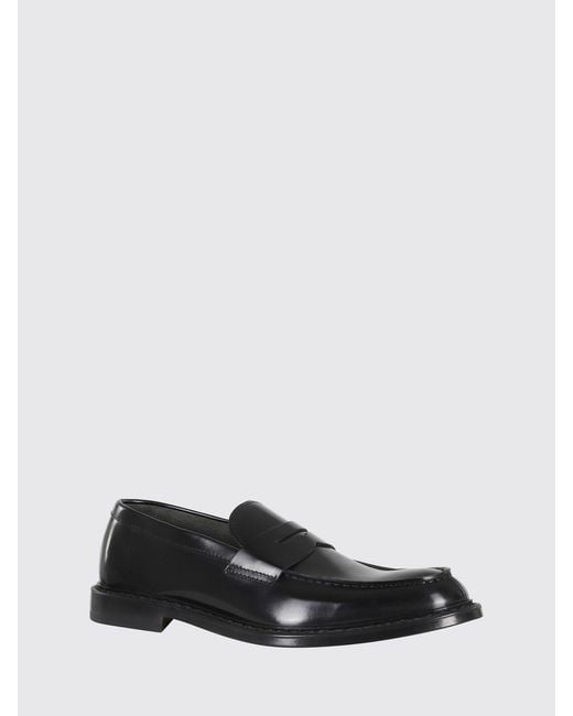 Doucal's White Brushed Leather Loafers for men