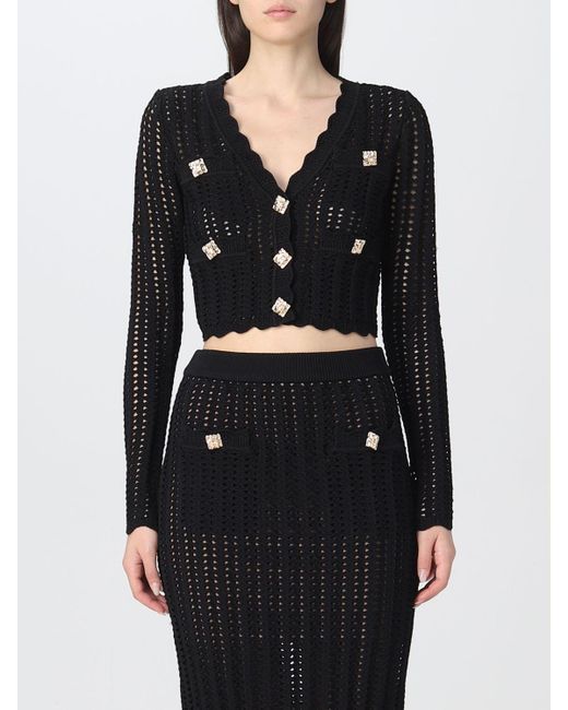 Self-Portrait Sweater in Black | Lyst