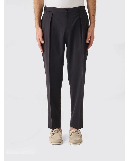 Briglia 1949 Black Virgin Wool Portobello Trousers for men