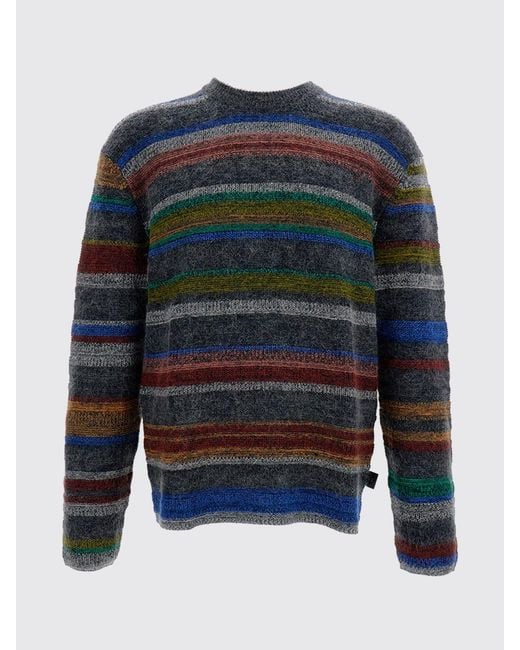 Maglia Di Misto Lana Merino A Righe di Paul Smith in Blue da Uomo