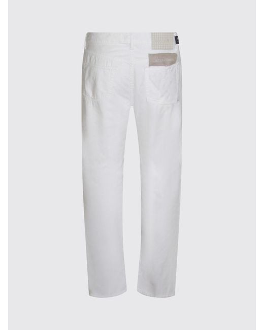 Jacob Cohen White Slim Fit Denim Jeans for men