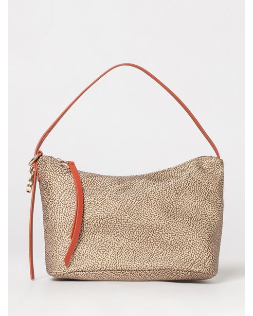 Borbonese Natural Prive Tasche Aus Nylon Mit Op-Print