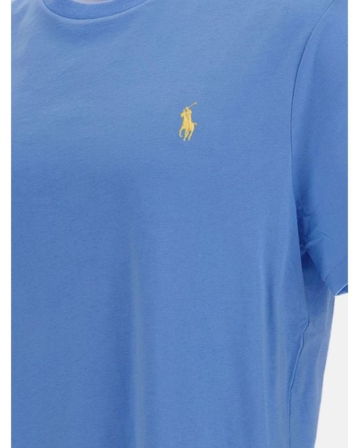 Polo Ralph Lauren Blue Pony Logo Cotton T-Shirt for men