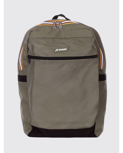 K-Way Gray Laon Ripstop Nylon Backpack for men