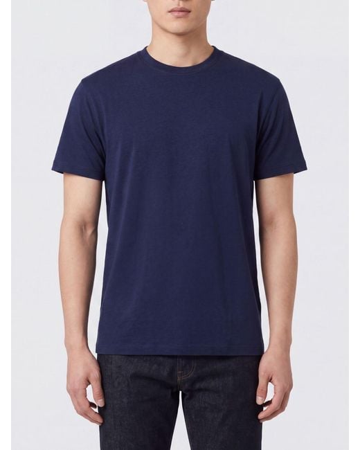 Tom Ford Blue Crewneck Lyocell And Cotton Blend T-Shirt for men