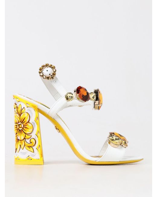 Dolce & Gabbana Metallic Heeled Sandals