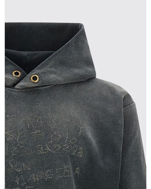 Maison Margiela Gray Logo Cotton Hoodie