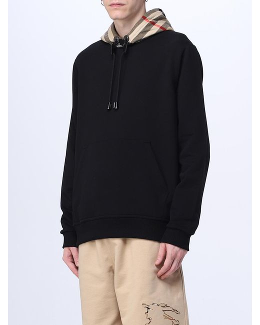 Burberry Black Cotton Sweatshirt for men