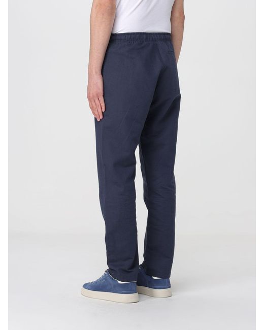 Colmar Blue Linen And Cotton Drawstring Trousers for men