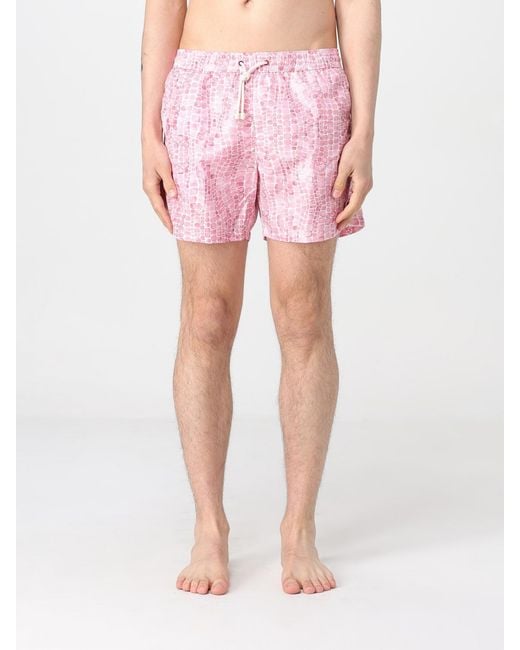 Kampos Pink Patterned Swimsuit for men