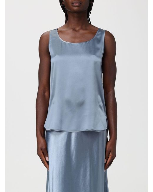 Max Mara Blue Satin Top