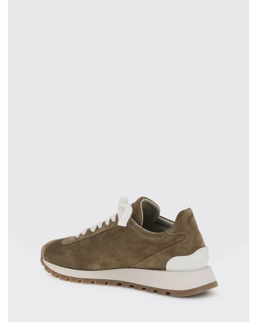 Brunello Cucinelli Multicolor Suede Sneakers With Monile Detail