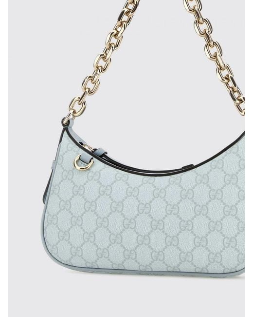 Gucci White Gg Supreme Shoulder Bag