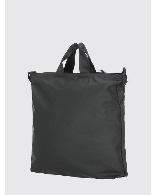 Rains Black Dash Waterproof Polyurethane Tote Bag With Adjustable Shoulder Strap