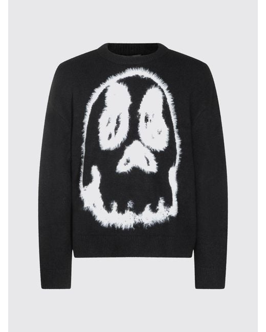 Y-3 Blue Chito Graphic Print Viscose Blend Crewneck Jumper for men