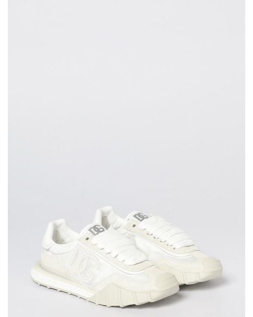 Dolce & Gabbana White Dolce &Amp Gabbana Dg Athletic Suede And Nylon Sneakers for men