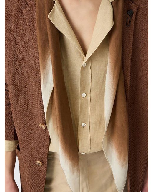 Lardini Brown Silk Foulard for men