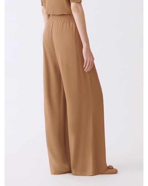 Fabiana Filippi Brown Satin Palazzo Trousers