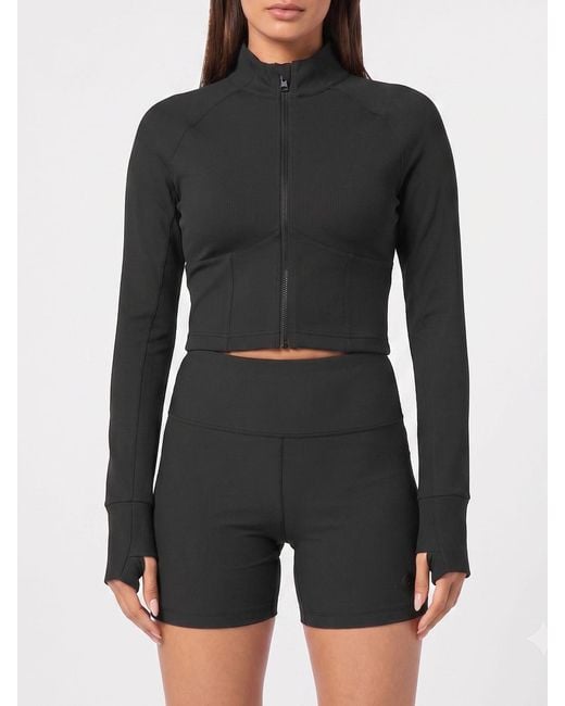 Philipp Plein Black Long-Sleeve Slim Fit Sports Top