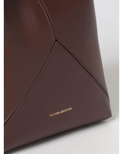 Victoria Beckham Brown Leather Bucket Bag With Tubular Handle