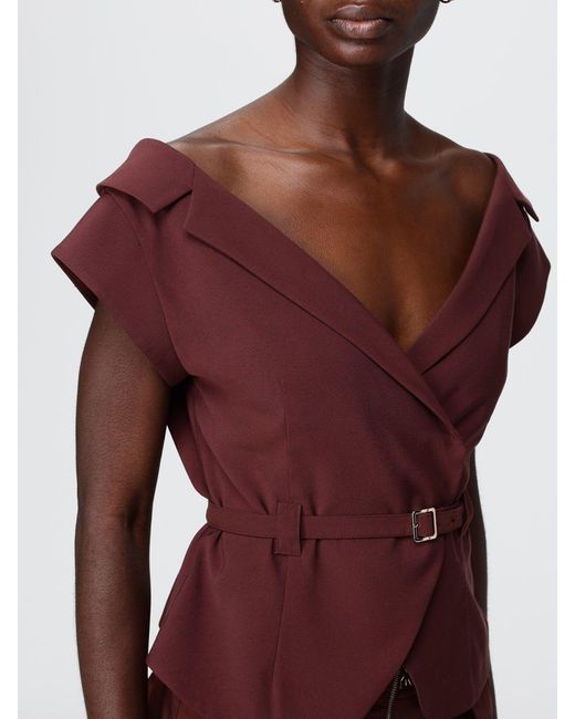 Patrizia Pepe Red Viscose Vest