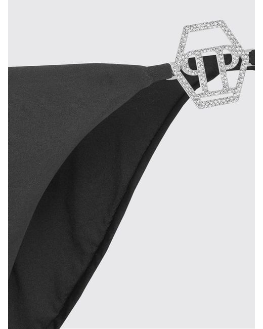 Philipp Plein Black Pp Crystal Bikini Brief Swimsuit