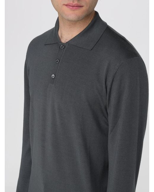 Barena Gray Wool Polo Shirt for men
