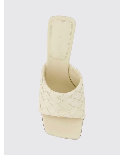 Bottega Veneta Natural Parco Woven Leather Mules