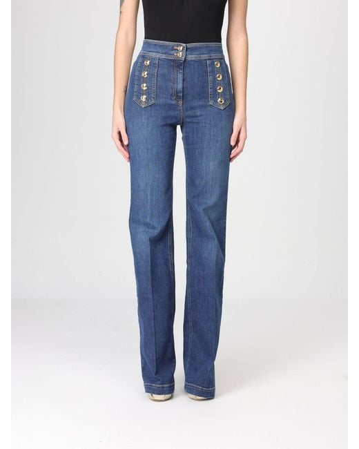 Elisabetta Franchi Blue Slim Fit Denim Jeans