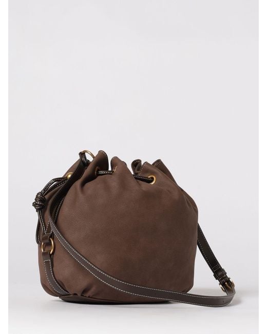 Liu Jo Brown Synthetic Leather Bucket Bag