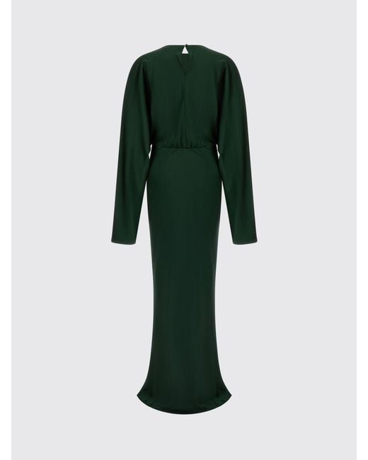 Norma Kamali Green Long Satin Dress