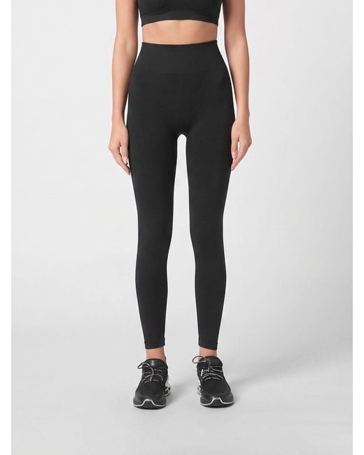 Philipp Plein Black Technical Stretch Fabric Leggings