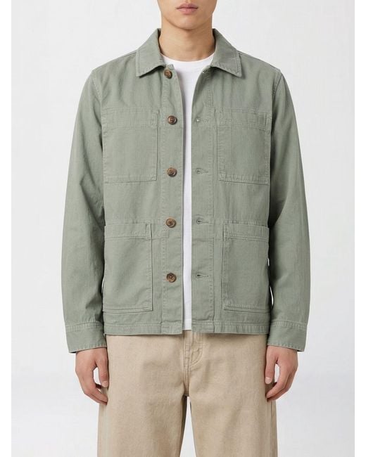 Sebago Green Cotton Shirt Jacket for men
