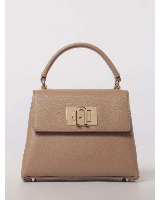 Furla Natural 1927 Grained Leather Bag
