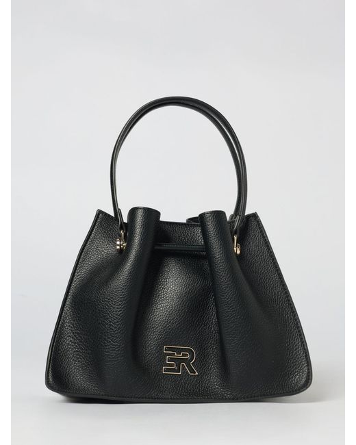 ERMANNO FIRENZE Black Polyurethane Bag