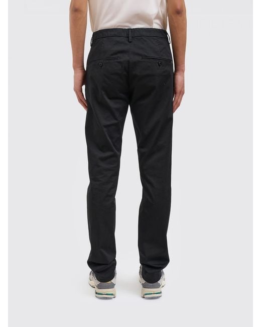 Dondup Black Stretch Cotton Chino Trousers for men