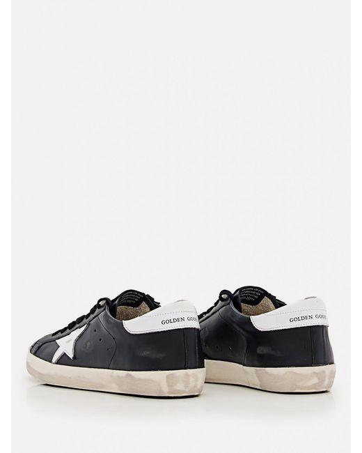 Golden Goose Deluxe Brand Black Super-Star Used Leather Sneakers for men