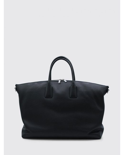 Saint Laurent Black Grained Leather Duffle Bag for men