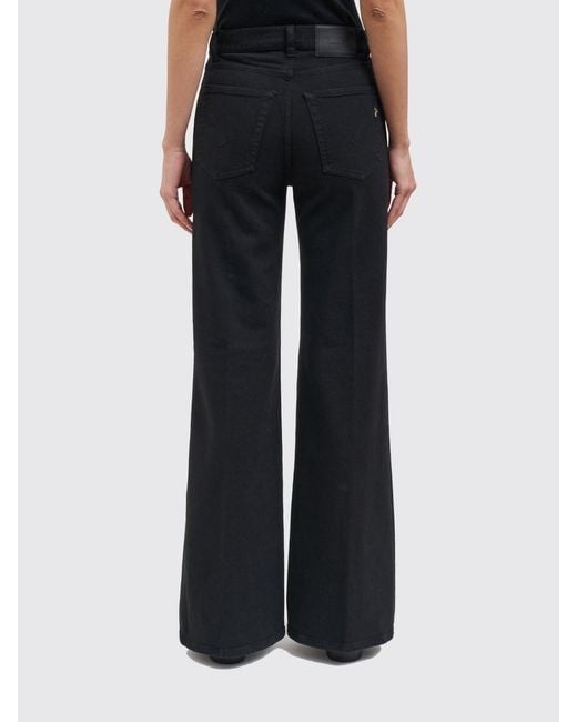 Dondup Black Wide Leg Stretch Denim Jeans