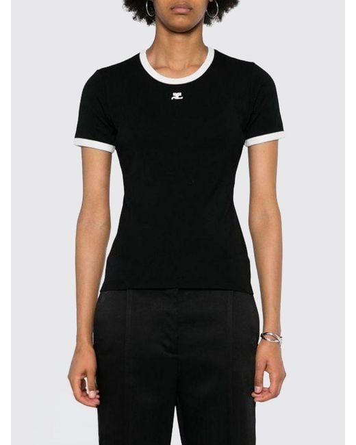Courreges Black CourrÈ Ges T-Shirt