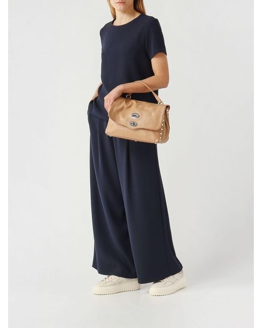 Max Mara Blue Crêpe Wide-Leg Trousers Max Mara