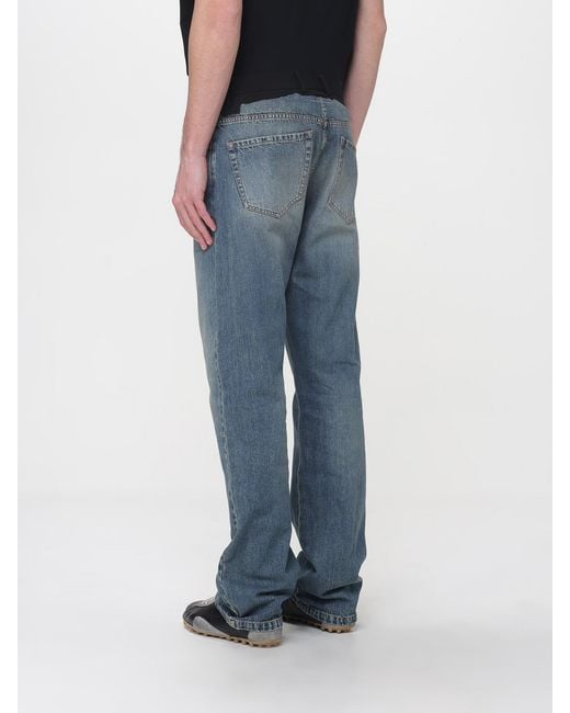 MM6 by Maison Margiela Blue Denim Flared Trousers for men