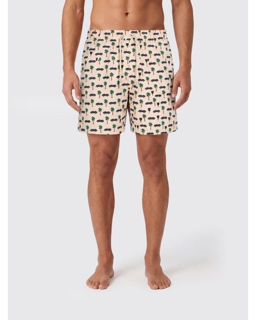Mc2 Saint Barth White Printed Boxer Swim Trunks for men