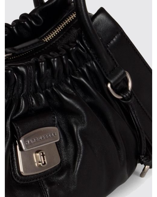 Marc Jacobs Black The Cristina Leather Shoulder Bag With Double Handle And Padlock