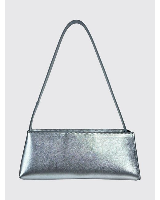 Marni Blue Museo Laminated Leather Shoulder Bag