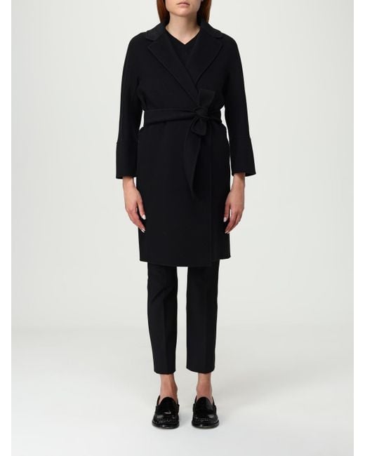 Max Mara Blue Virgin Wool Coat