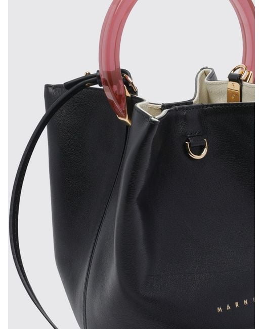 Marni Black Pannier Leather Bag