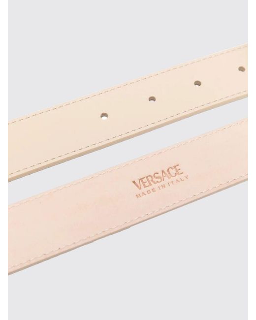 Versace Natural Greca Calf Leather Belt