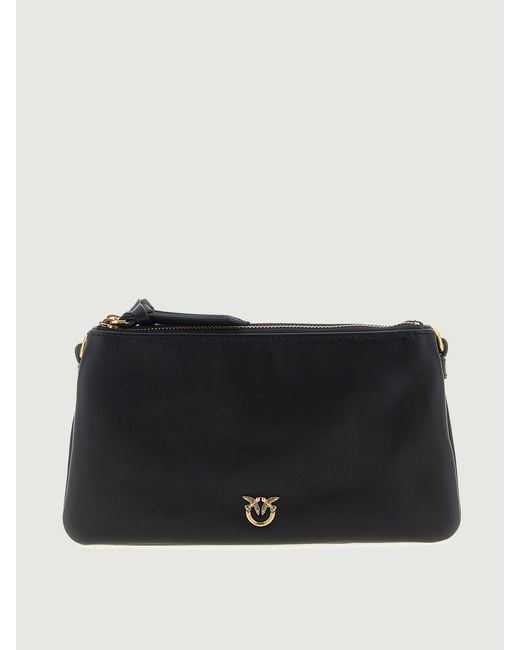 Pinko Black Mini Double Leather Bag