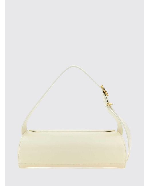 Jil Sander Natural Small Cannolo Smooth Calfskin Leather Shoulder Bag
